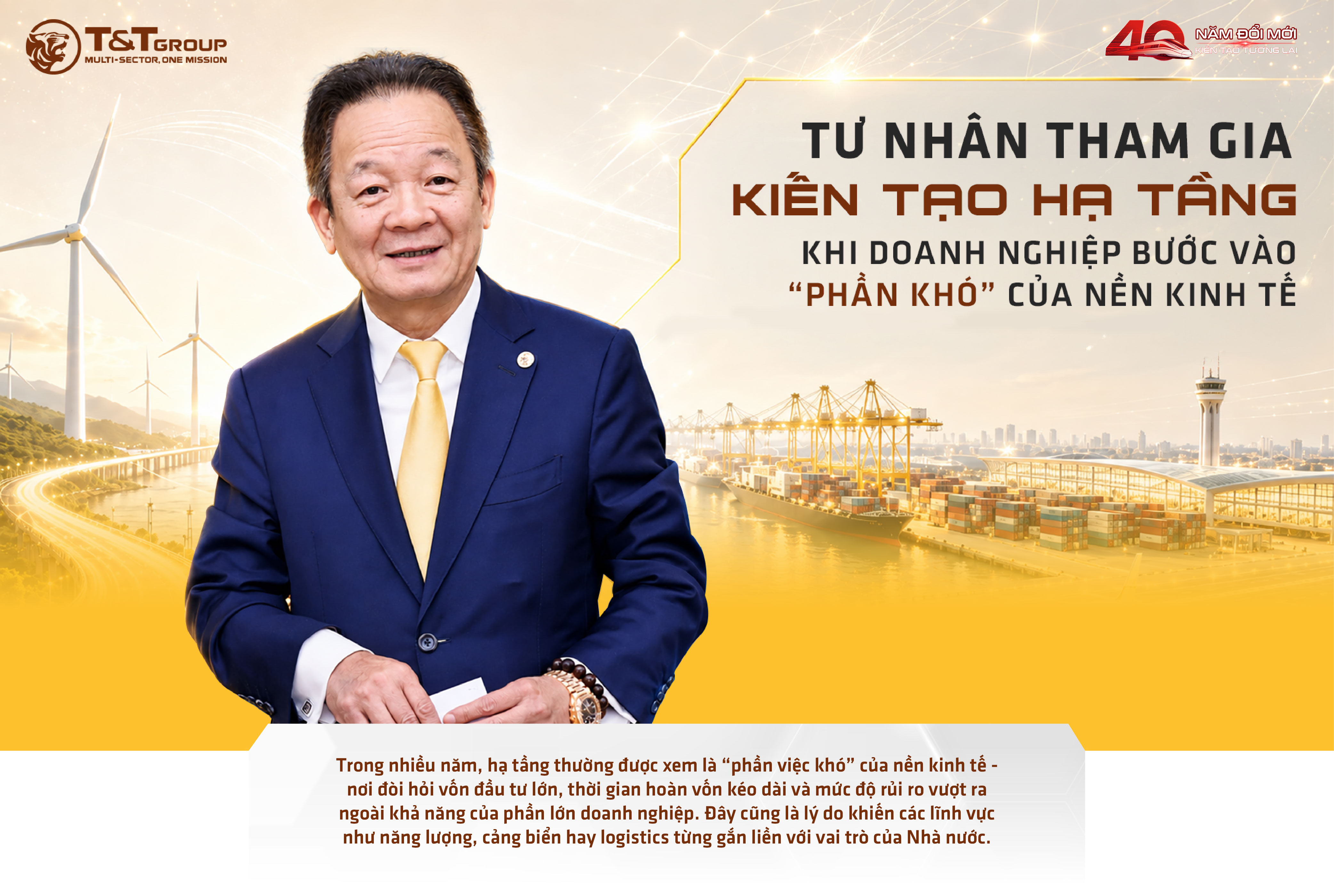 Tư nhân tham gia kiến tạo hạ tầng: khi doanh nghiệp bước vào “phần khó” của nền kinh tế