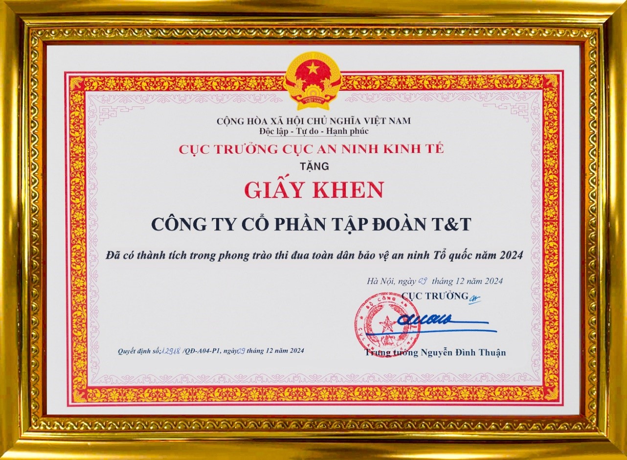 T&T GROUP và chủ tịch Đỗ Quang Hiển được vinh danh vì những đóng góp trong phong trào bảo vệ an ninh Tổ quốc